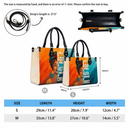 Child of God Woman of Faith Leather Handbag