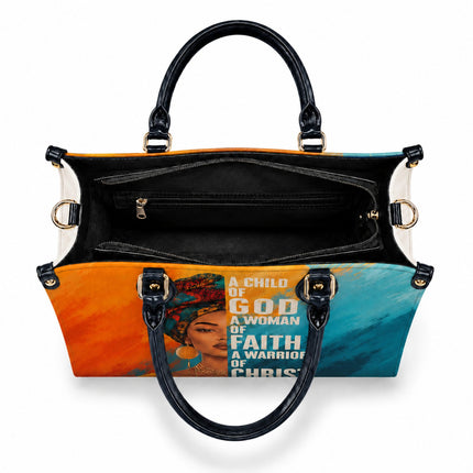Child of God Woman of Faith Leather Handbag
