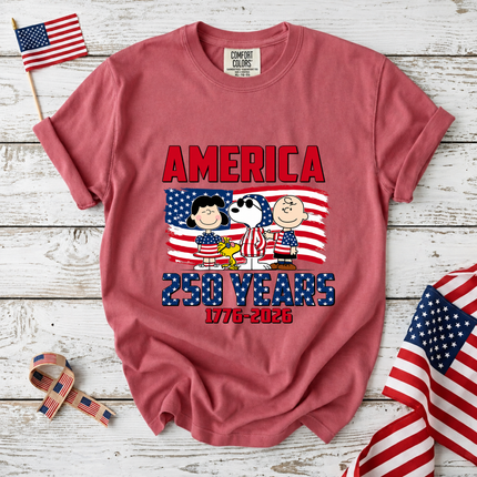 Comfort Colors America 250 Years Patriotic Friends T-Shirt