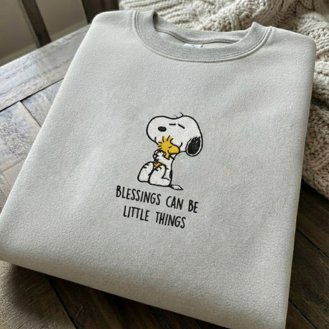 Blessings Can be Little Things Embroidered Sweatshirt