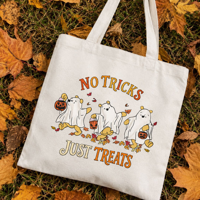 No Tricks Just Treat Spooky Pooh Tote Bag
