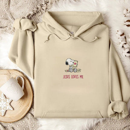 Jesus Loves Me Embroidered Hoodie
