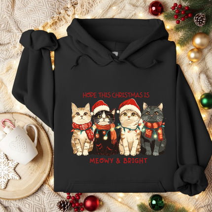 Hope this Christmas is Meowy & Bright Cat Christmas Hoodie