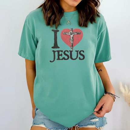 Comfort Colors I Love Jesus Graphic Tee