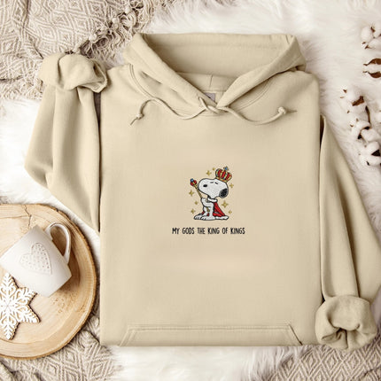 My God is king of king Embroidered Hoodie