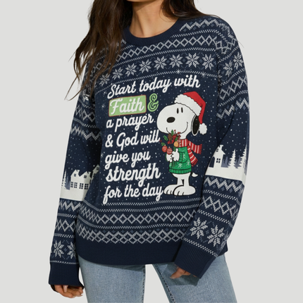 Start today with Faith Snoopy 3D Sweater