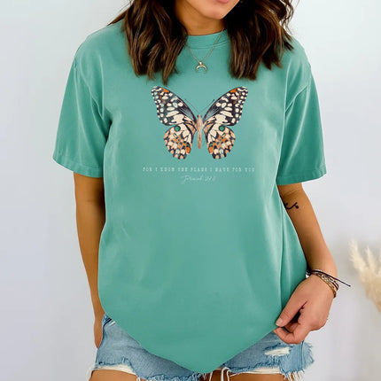 Comfort Colors Butterfly Jeremiah 29:11 Christian T-Shirt
