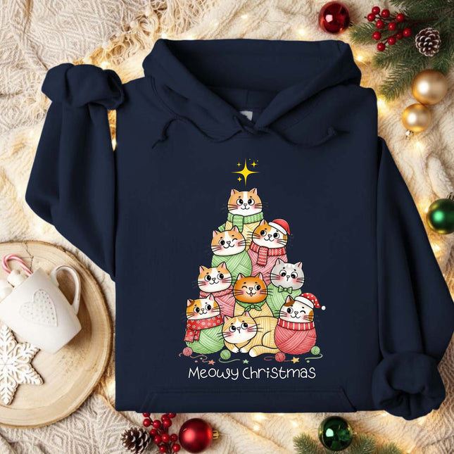 Meowy Christmas Hoodie
