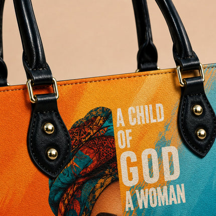 Child of God Woman of Faith Leather Handbag
