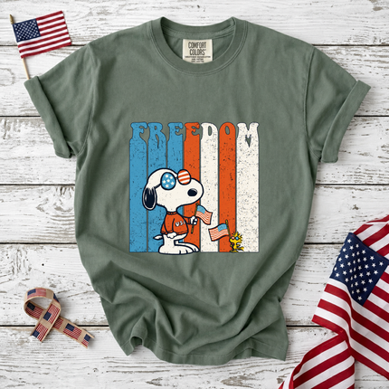 Comfort Colors Freedom Patriotic Friends Sunglasses T-Shirt