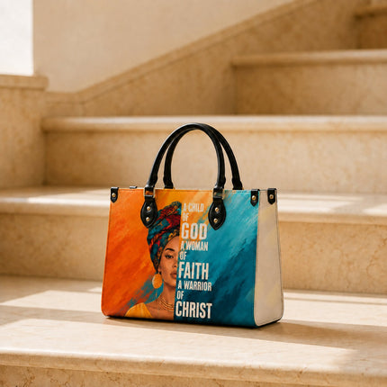 Child of God Woman of Faith Leather Handbag