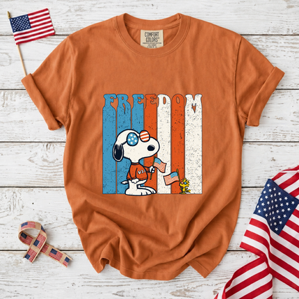 Comfort Colors Freedom Patriotic Friends Sunglasses T-Shirt