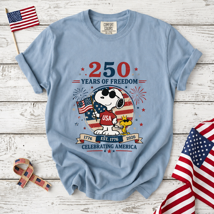Comfort Colors 250 Years of Freedom Celebrating America T-Shirt