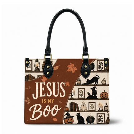 Jesus Is My Boo Halloween Leather Handbag