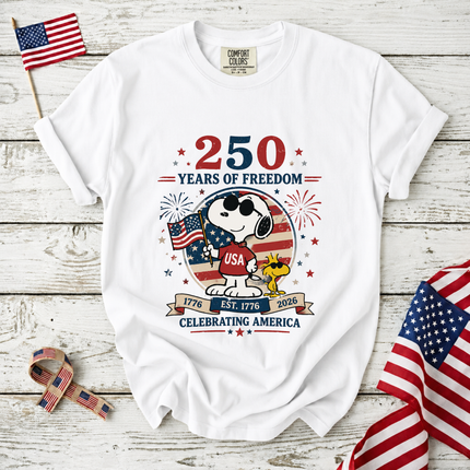 Comfort Colors 250 Years of Freedom Celebrating America T-Shirt
