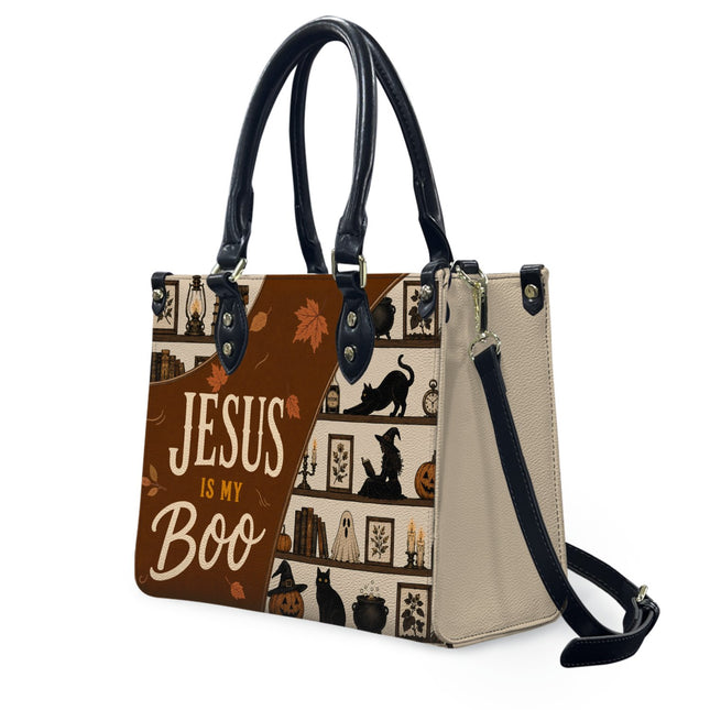 Jesus Is My Boo Halloween Leather Handbag
