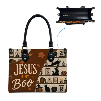 Jesus Is My Boo Halloween Leather Handbag