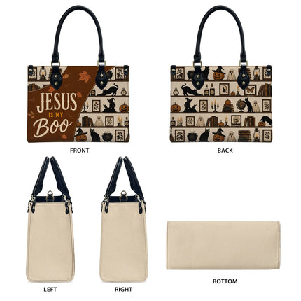 Jesus Is My Boo Halloween Leather Handbag