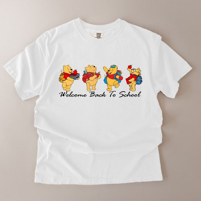 Comfort Colors Cute Pooh Welcome Back to School T-shirt