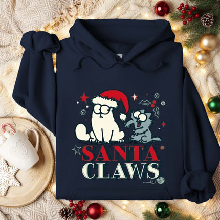 Santa Claws Cat Christmas Hoodie