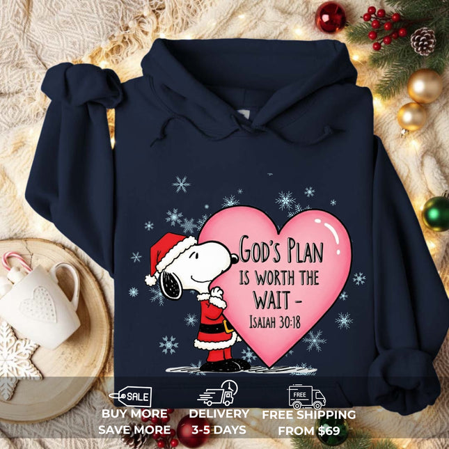 God's Plan Is Worth The Wait Snoopy Hoodie