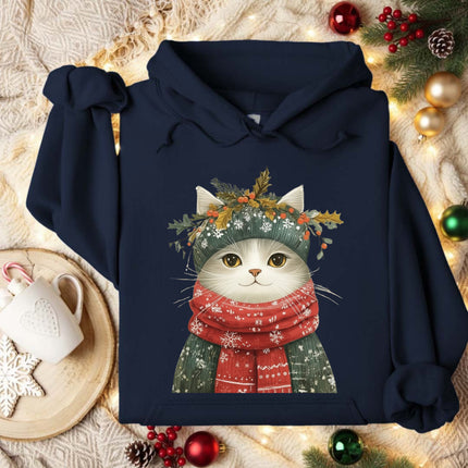 Keep Warm Cat Christmas Hoodie
