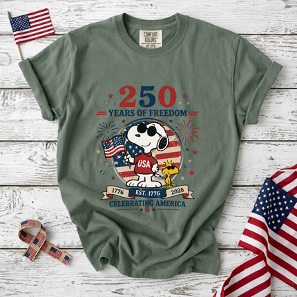 Comfort Colors 250 Years of Freedom Celebrating America T-Shirt