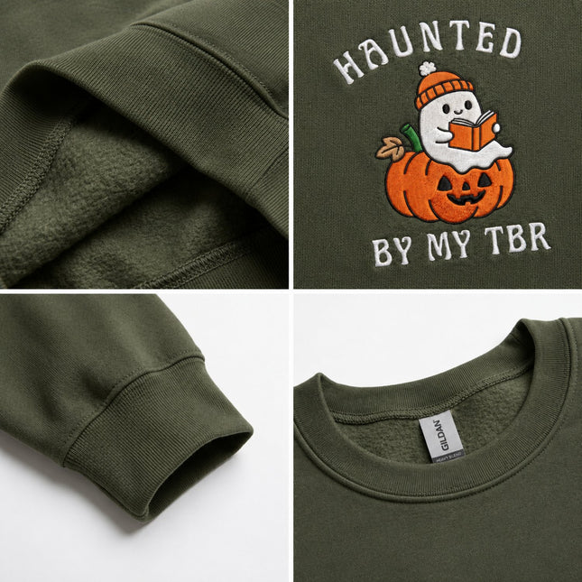 Haunted By My TBR Embroidered Sweatshirt