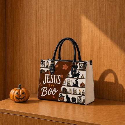 Jesus Is My Boo Halloween Leather Handbag