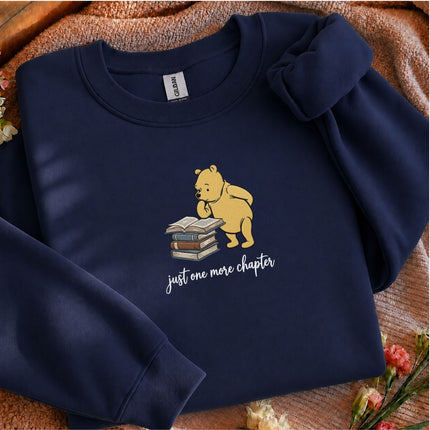 Just One More Chapter Winnie the Pooh Embroidered Sweatshirt