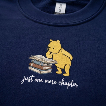 Just One More Chapter Winnie the Pooh Embroidered Sweatshirt