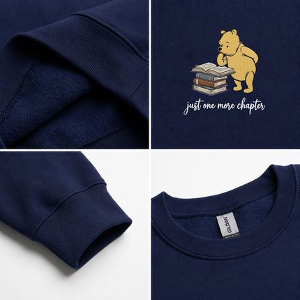 Just One More Chapter Winnie the Pooh Embroidered Sweatshirt