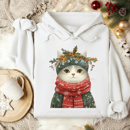 Keep Warm Cat Christmas Hoodie