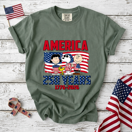 Comfort Colors America 250 Years Patriotic Friends T-Shirt