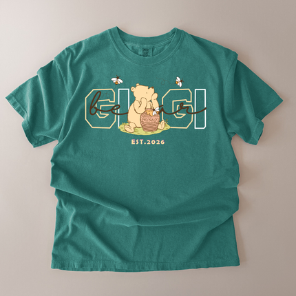 Comfort Colors Gigi EST. Brown Bear T-Shirt