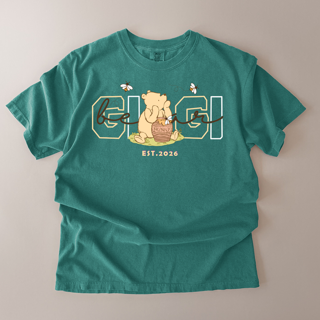 Comfort Colors Gigi EST. Brown Bear T-Shirt