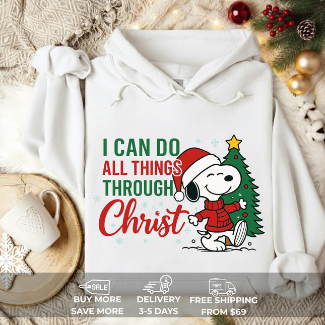I Can Do All Things Through Christ Snoopy Hoodie