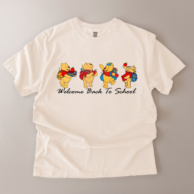 Comfort Colors Cute Pooh Welcome Back to School T-shirt