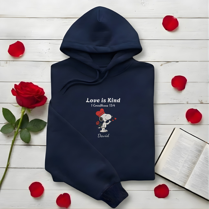 Love Is Kind - Snoopy - Embroidered Hoodie