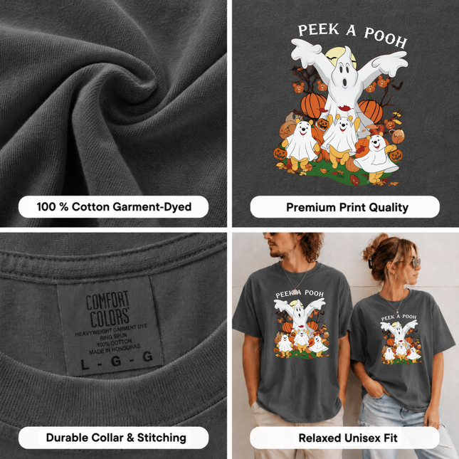 Comfort Colors Peek A Pooh Spooky Halloween T-shirt