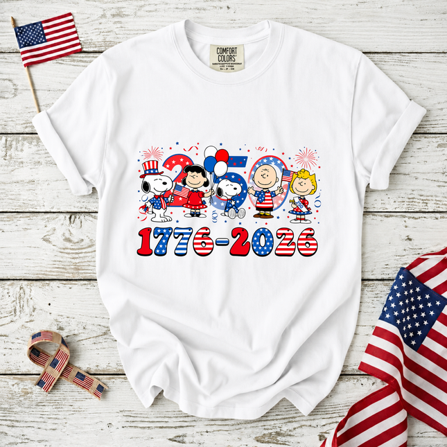 Comfort Colors America 250 Years 1776-2026 Patriotic Friends Party T-Shirt