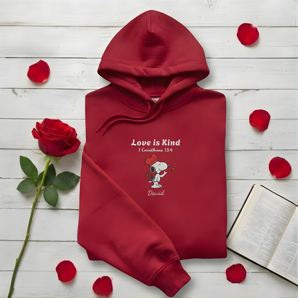 Love Is Kind - Snoopy - Embroidered Hoodie