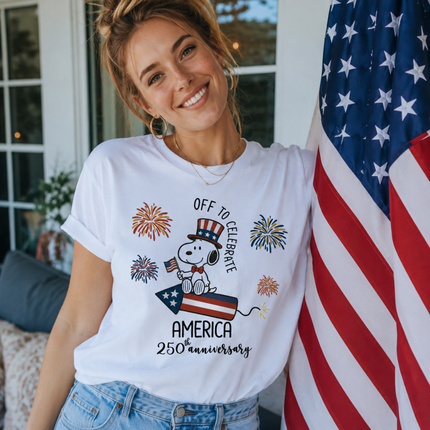 Comfort Colors Off To Celebrate America 250th Anniversary Fireworks T-Shirt