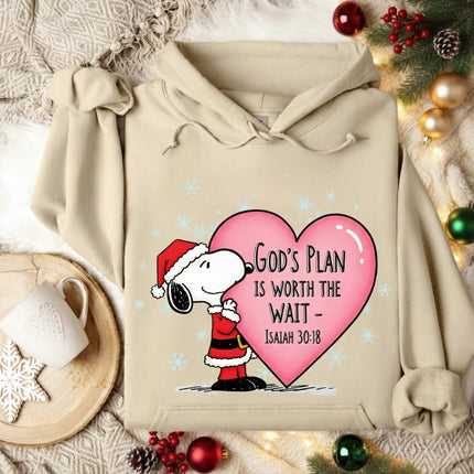 God's Plan Is Worth The Wait Snoopy Hoodie