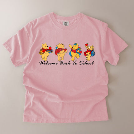 Comfort Colors Cute Pooh Welcome Back to School T-shirt