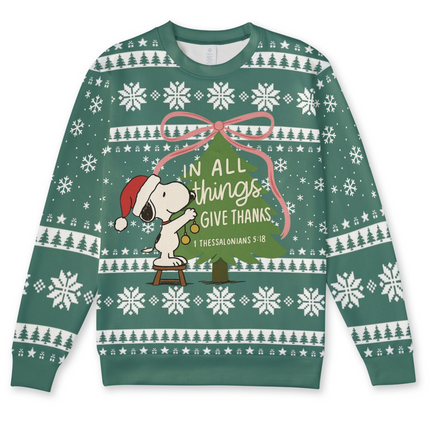 Give Thanks Snoopy 3D Sweater
