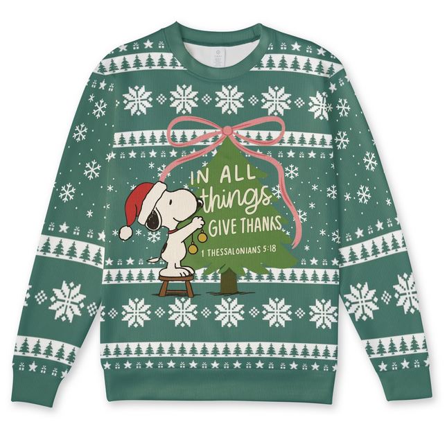 Give Thanks Snoopy 3D Sweater
