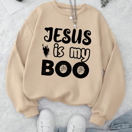 Jesus Is My Boo Sweatshirt - Christian Ghost Halloween Pullover