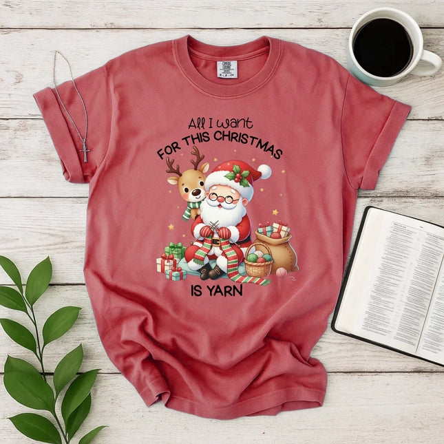 Comfort Colors Knitting Santa T-Shirt