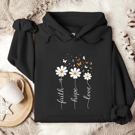 Faith Hope Love Gildan Hoodie
